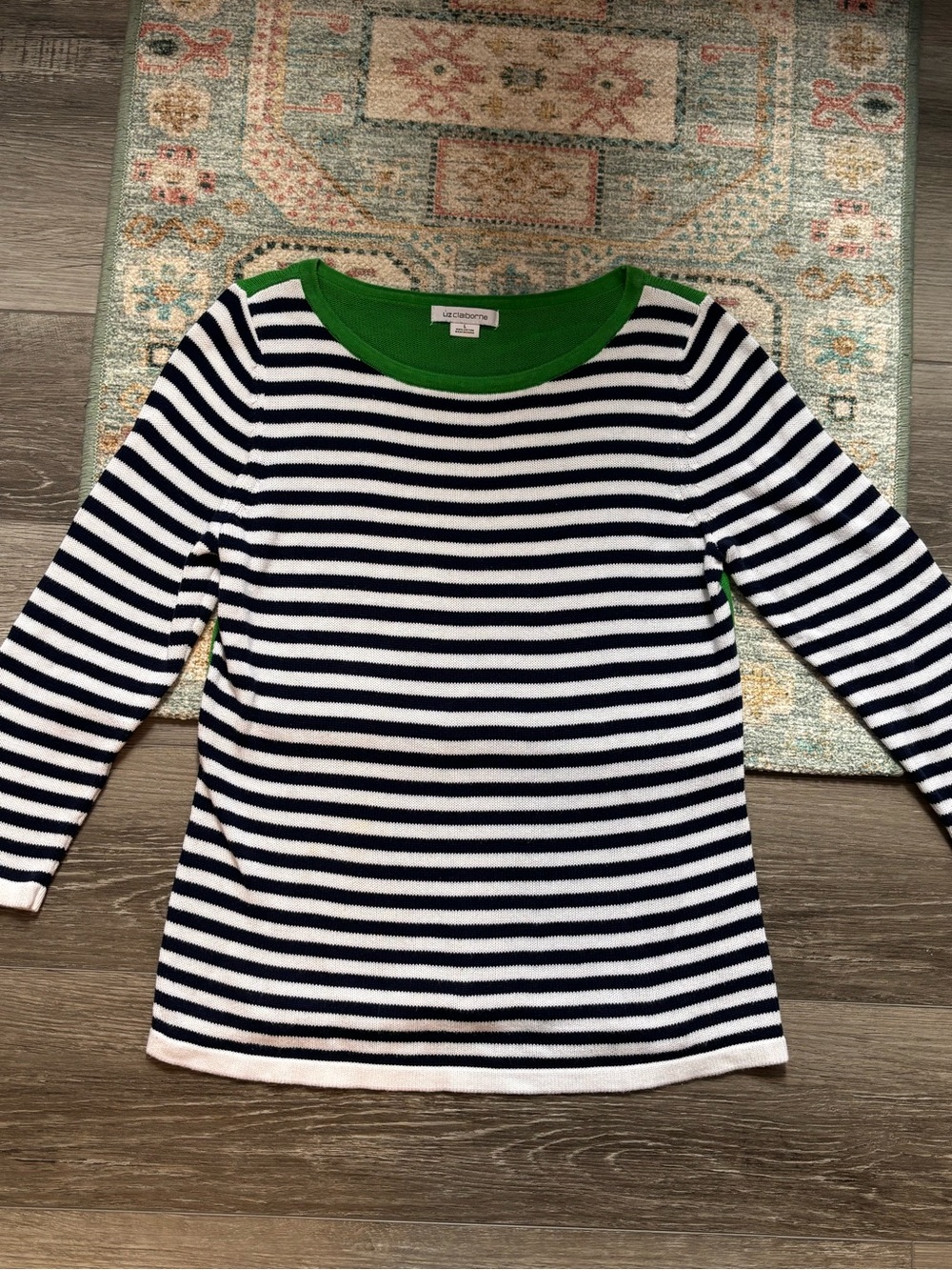 ⚓️Liz Claiborne⚓️ Navy & White Striped Sweater